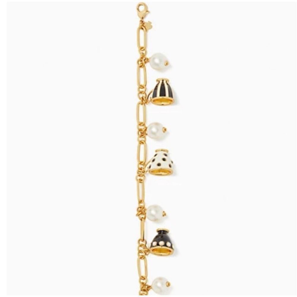 Kate Spade NWT charm bracelet - Tea Time Teacup Alice in Wonderland - Picture 2 of 6